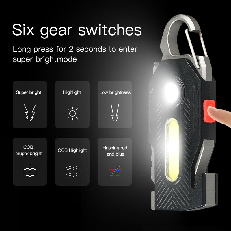 Multifunctional Charging Emergency Light Keychain